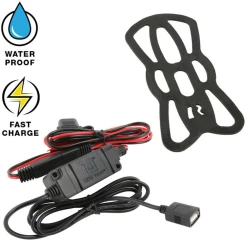 Coupon 💯 Cyclisme Sur Route Ram Mounts Support Smartphone Chargeur Sans Fil Et Étanche Ram Tough-charge NOIR 😍